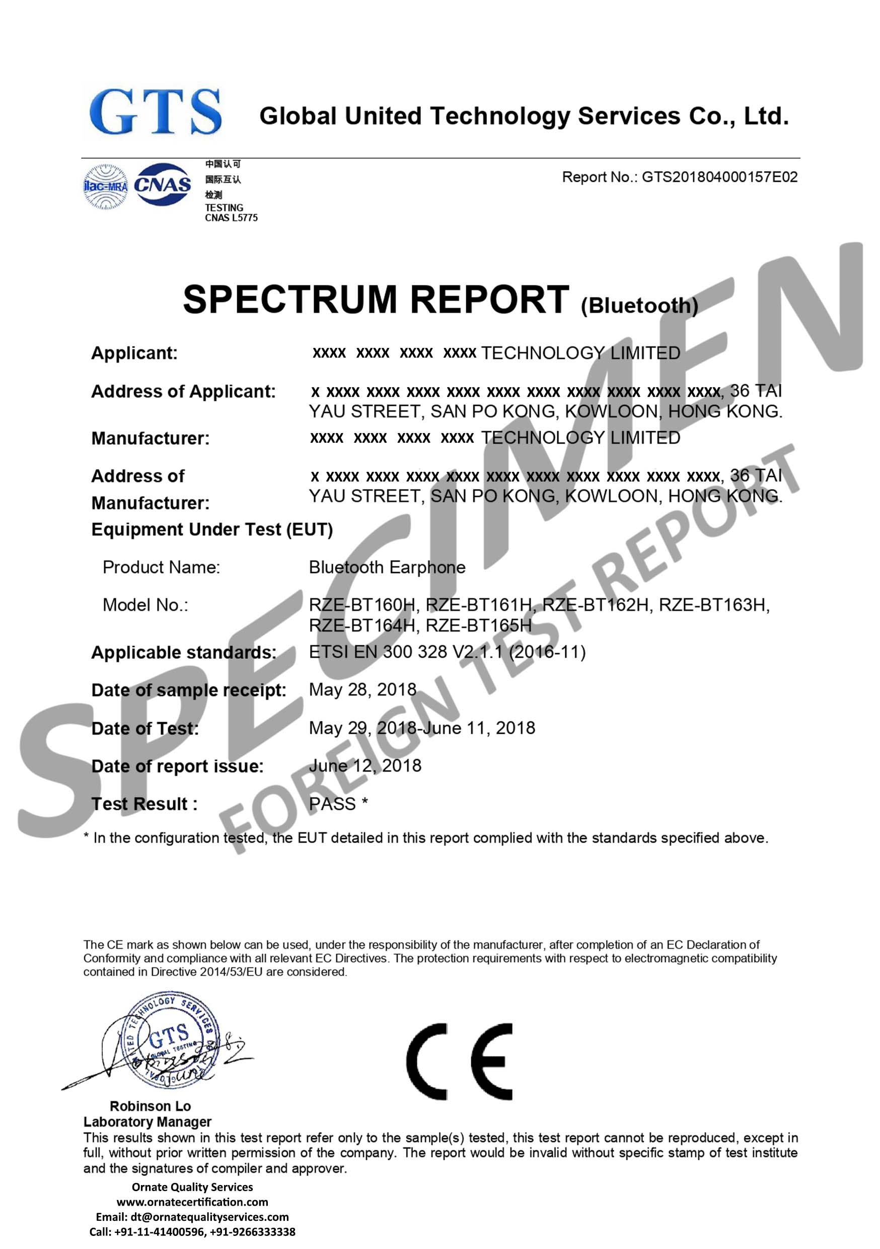 Format Of Rf Test Report For Wpc Approval Rf Test Report Sample Rf Test Report Format Rf Test Report For Wpc Eta Approval